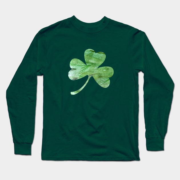 Artistic clover for St patricks day Long Sleeve T-Shirt by bubbsnugg